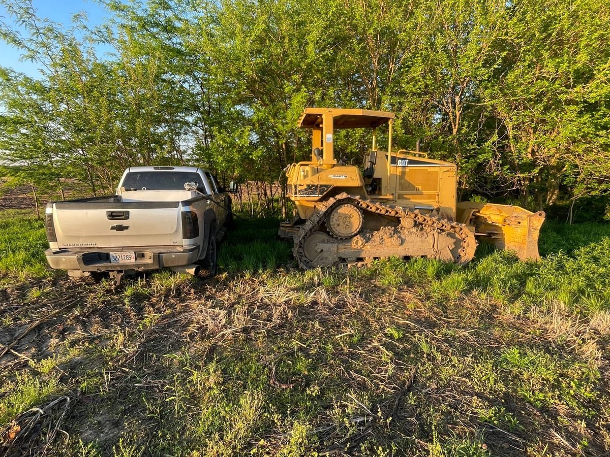 Fence row clearing in central Illinois — reclaiming cropland edges with the Cat D6N dozer — Brohez Trucking LLC