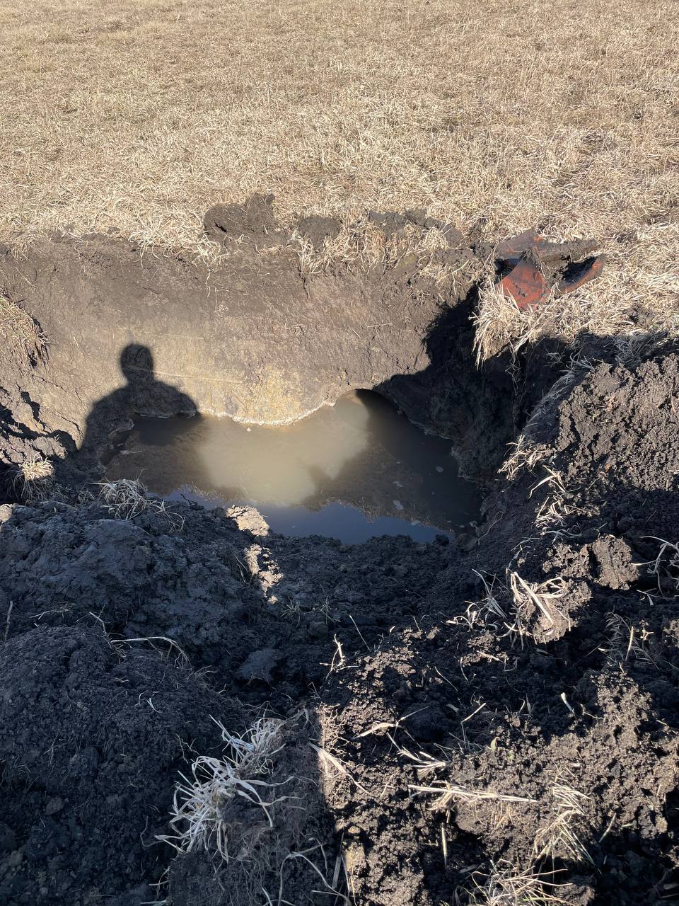 New culvert pipe installed and ready for backfill — Brohez Trucking