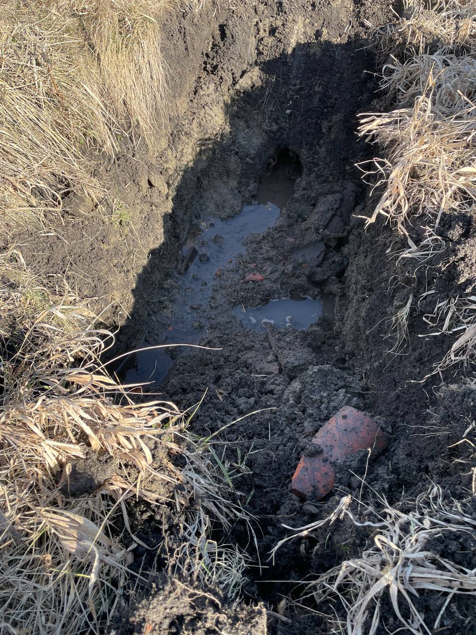 Culvert backfill in progress — Brohez Trucking central Illinois