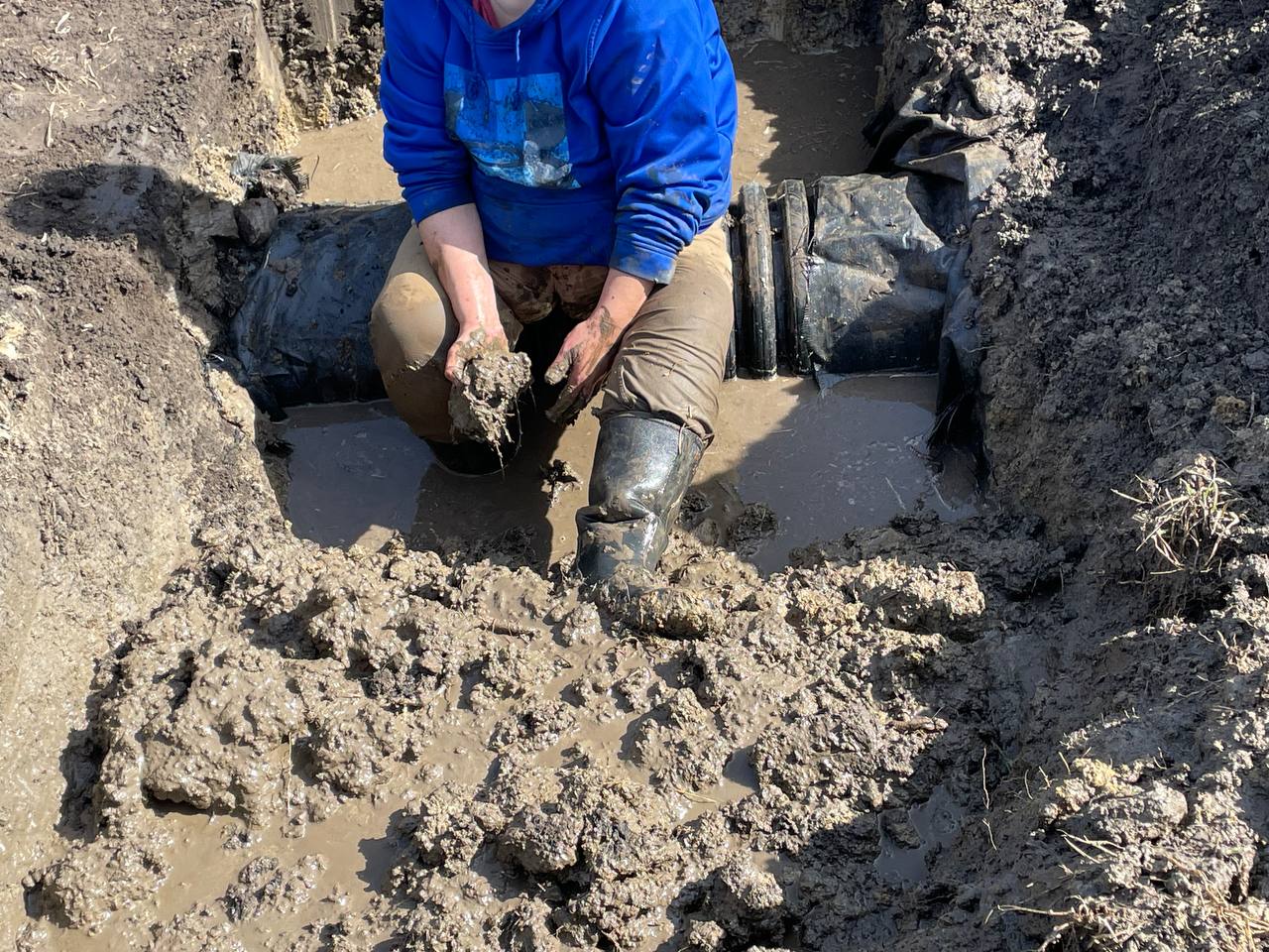 Finished culvert install with new pipe — Brohez Trucking