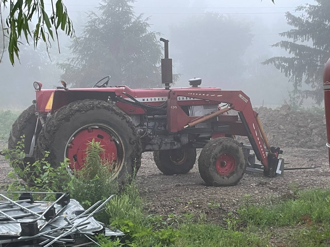 Massey Ferguson tractor — Brohez Trucking LLC finish work and bushhogging Mattoon IL